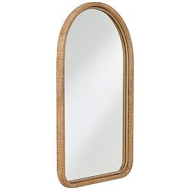Image5 of St. Croix Natural Rattan 24 1/4" x 39" Arch Top Wall Mirror more views