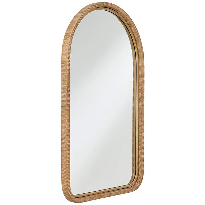 Image 5 St. Croix Natural Rattan 24 1/4 inch x 39 inch Arch Top Wall Mirror more views