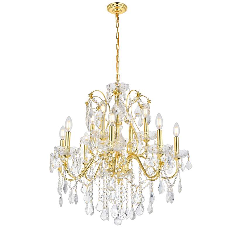 Image 1 St. Francis 12 Lt Gold Chandelier Clear