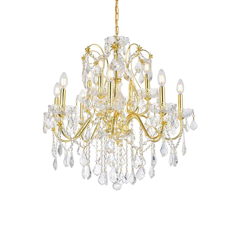 Image 2 St. Francis 12 Lt Gold Chandelier Clear more views
