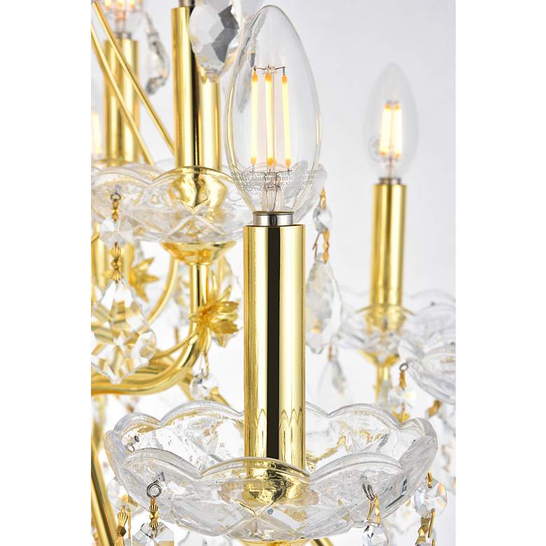 Image 4 St. Francis 12 Lt Gold Chandelier Clear more views