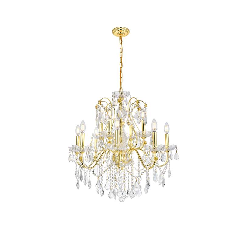 Image 6 St. Francis 12 Lt Gold Chandelier Clear more views