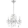 St. Francis 17" Wide Chrome and Crystal 4-Light Chandelier