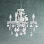 St. Francis 17" Wide Chrome and Crystal 4-Light Chandelier