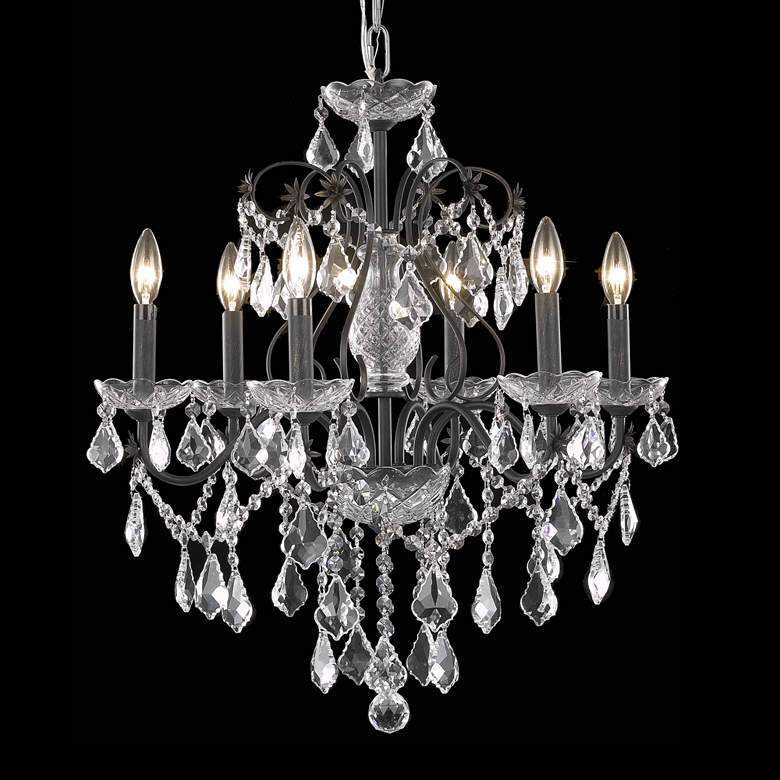 Image 1 St. Francis 24" Wide Dark Bronze 6-Light Chandelier
