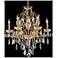 St. Francis 24" Wide Gold and Crystal 6-Light Chandelier