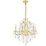 St. Francis 24" Wide Gold Crystal 6-Light Chandelier