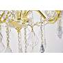 St. Francis 24" Wide Gold Crystal 6-Light Chandelier
