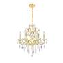 St. Francis 24" Wide Gold Crystal 6-Light Chandelier