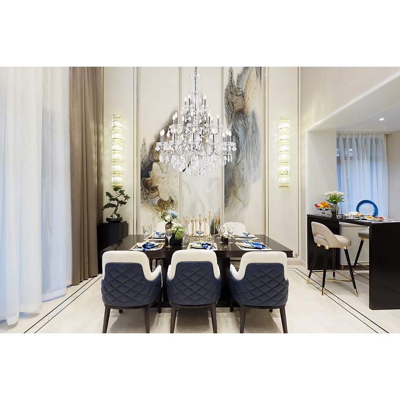 Image 3 St. Francis 24 Lt Chrome Chandelier Clear more views