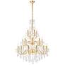 St. Francis 24 Lt Gold Chandelier Clear