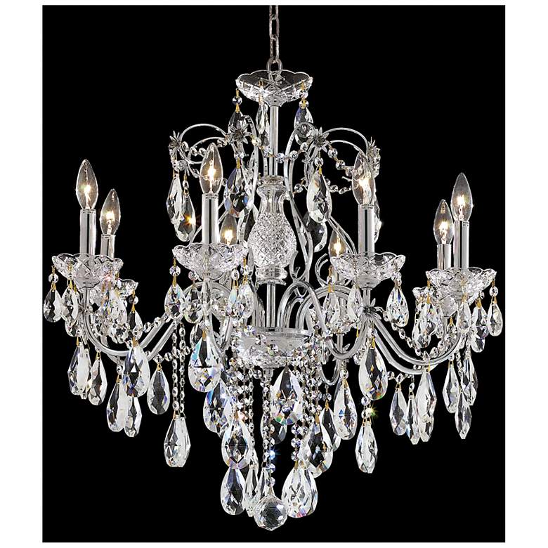 Image 1 St. Francis 26" Wide Chrome and Crystal 8-Light Chandelier