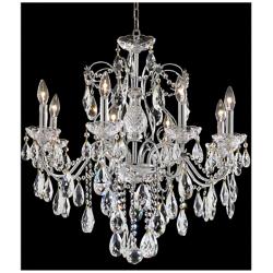 St. Francis 26" Wide Chrome and Crystal 8-Light Chandelier