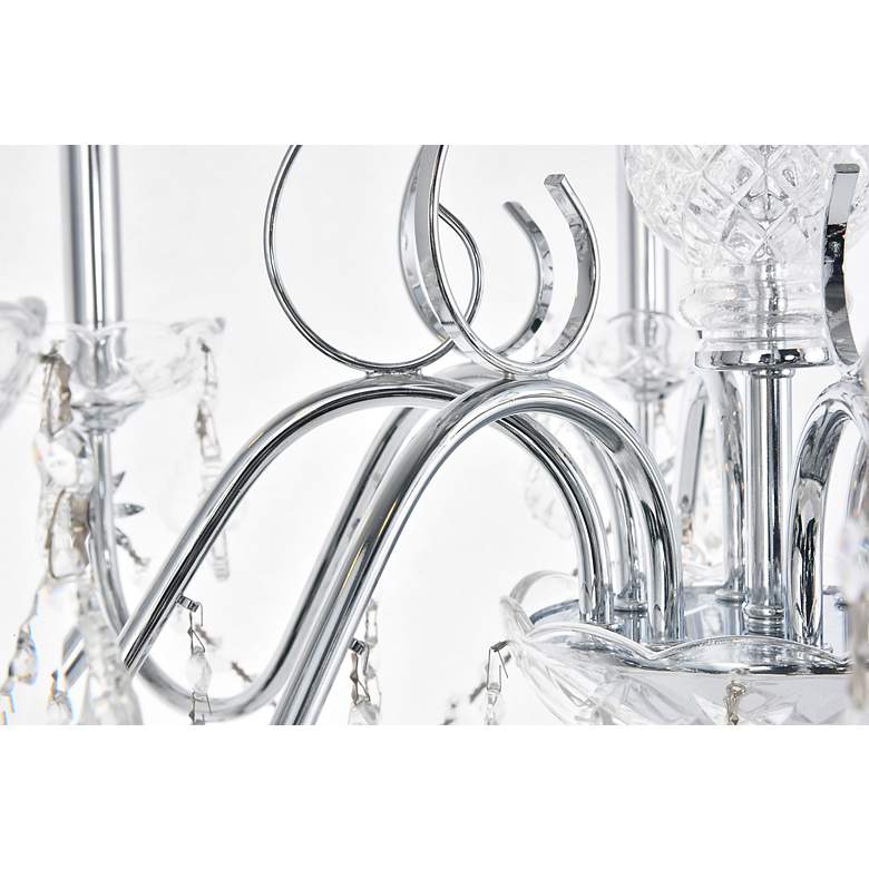 Image 3 St. Francis 26" Wide Chrome and Crystal 8-Light Chandelier more views