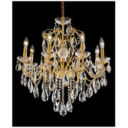 St. Francis 26" Wide Gold and Crystal 8-Light Chandelier