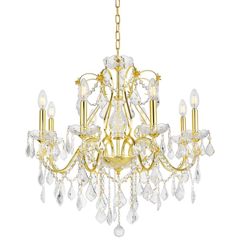 Image 2 St.Francis 26" Wide Gold Crystal 8-Light Chandelier
