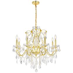 St.Francis 26" Wide Gold Crystal 8-Light Chandelier