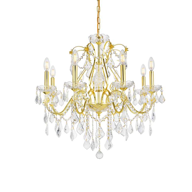 Image 7 St.Francis 26" Wide Gold Crystal 8-Light Chandelier more views