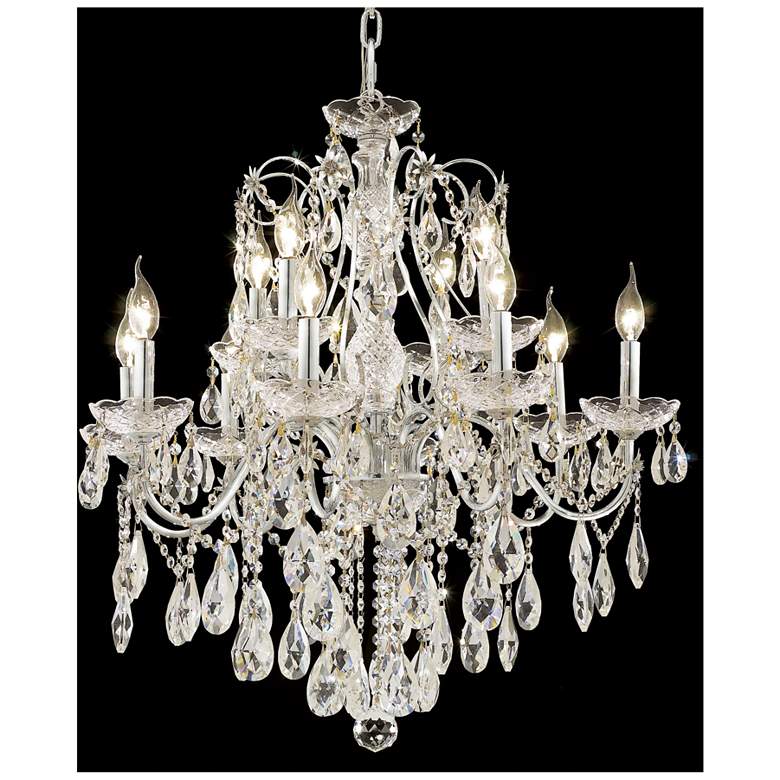 Image 1 St.Francis 28" Wide Chrome 12-Light Chandelier