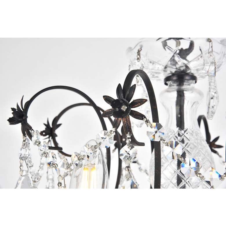 Image 5 St.Francis 28" Wide Dark Bronze Crystal 12-Light Chandelier more views