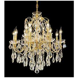 Image1 of St. Francis 28" Wide Gold 12-Light Candle Chandelier