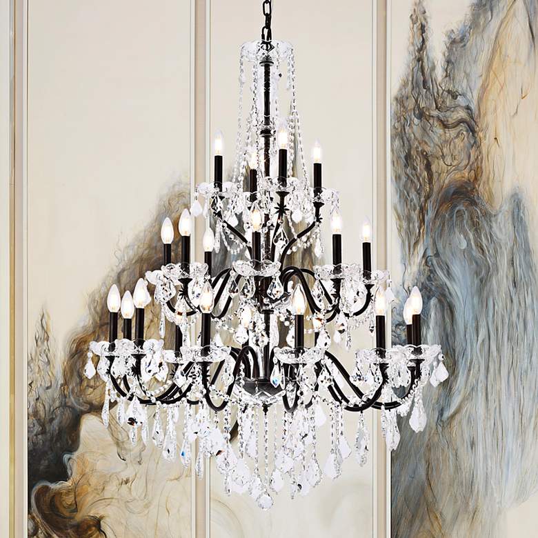 Image 2 St. Francis 36" Wide Dark Bronze Crystal 24-Light Chandelier