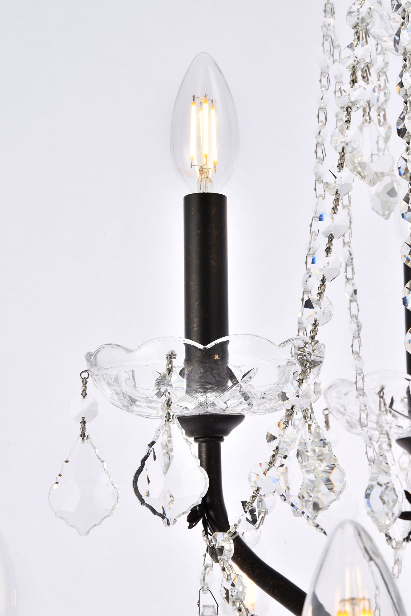 St. Francis 36" Wide Dark Bronze Crystal 24-Light Chandelier in scene