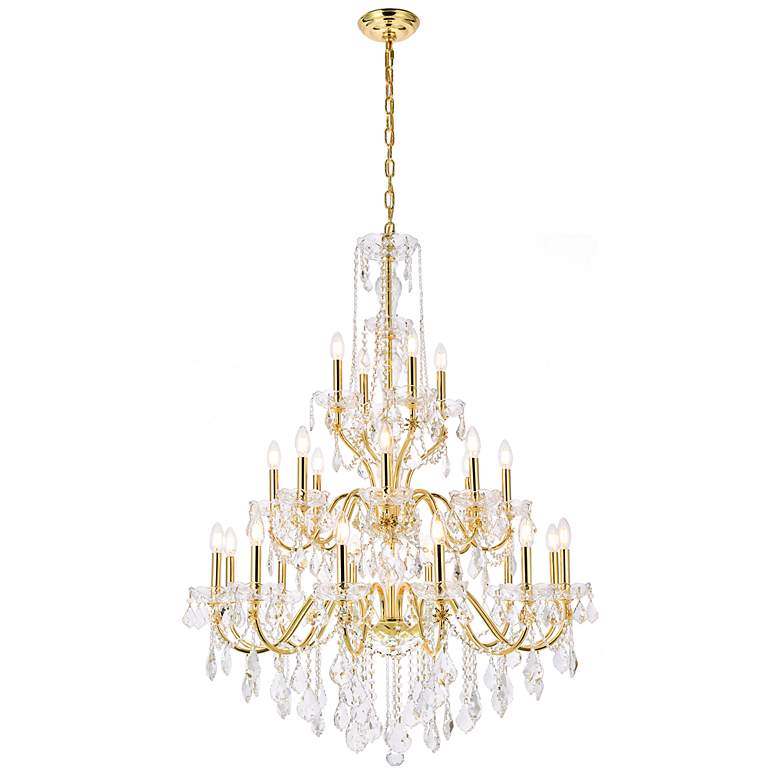 Image 3 St. Francis 36" Wide Gold and Crystal 24-Light Chandelier