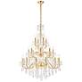 3_St. Francis 36" Wide Gold and Crystal 24-Light Chandelier