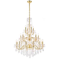 St. Francis 36" Wide Gold and Crystal 24-Light Chandelier