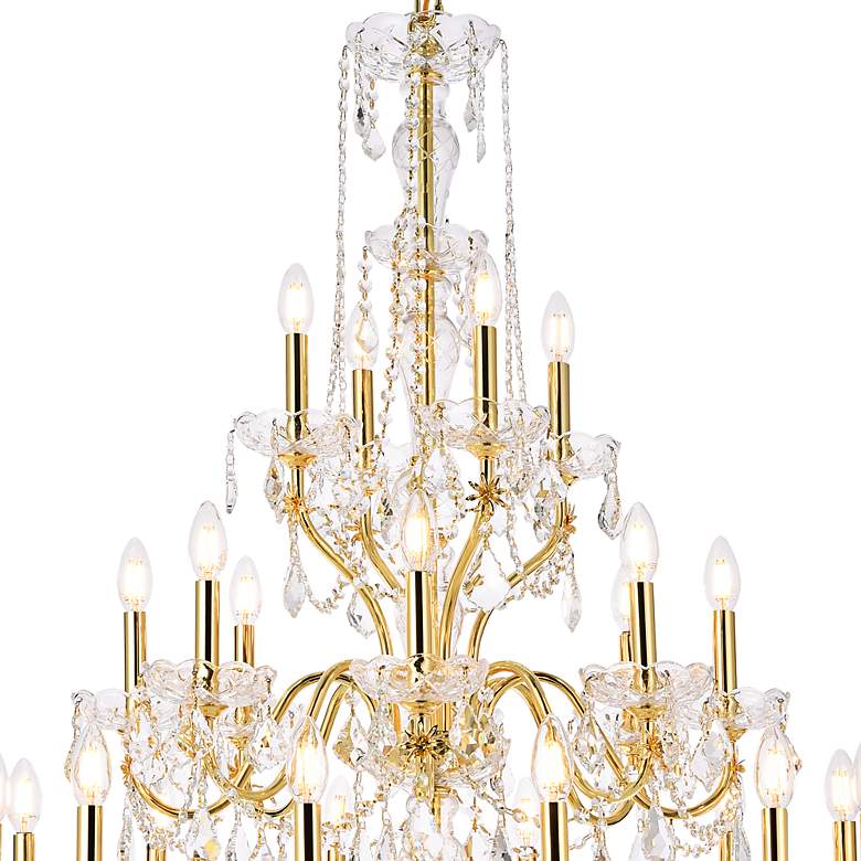 Image 4 St. Francis 36" Wide Gold and Crystal 24-Light Chandelier more views