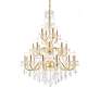 5_St. Francis 36" Wide Gold and Crystal 24-Light Chandelier more views
