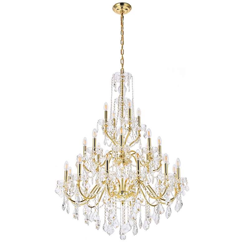 Image 6 St. Francis 36" Wide Gold and Crystal 24-Light Chandelier more views