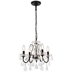 St. Francis 4 Lt Dark Bronze Pendant Clear