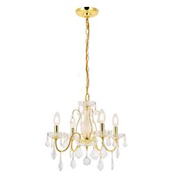 St. Francis 4 Lt Gold Pendant Clear