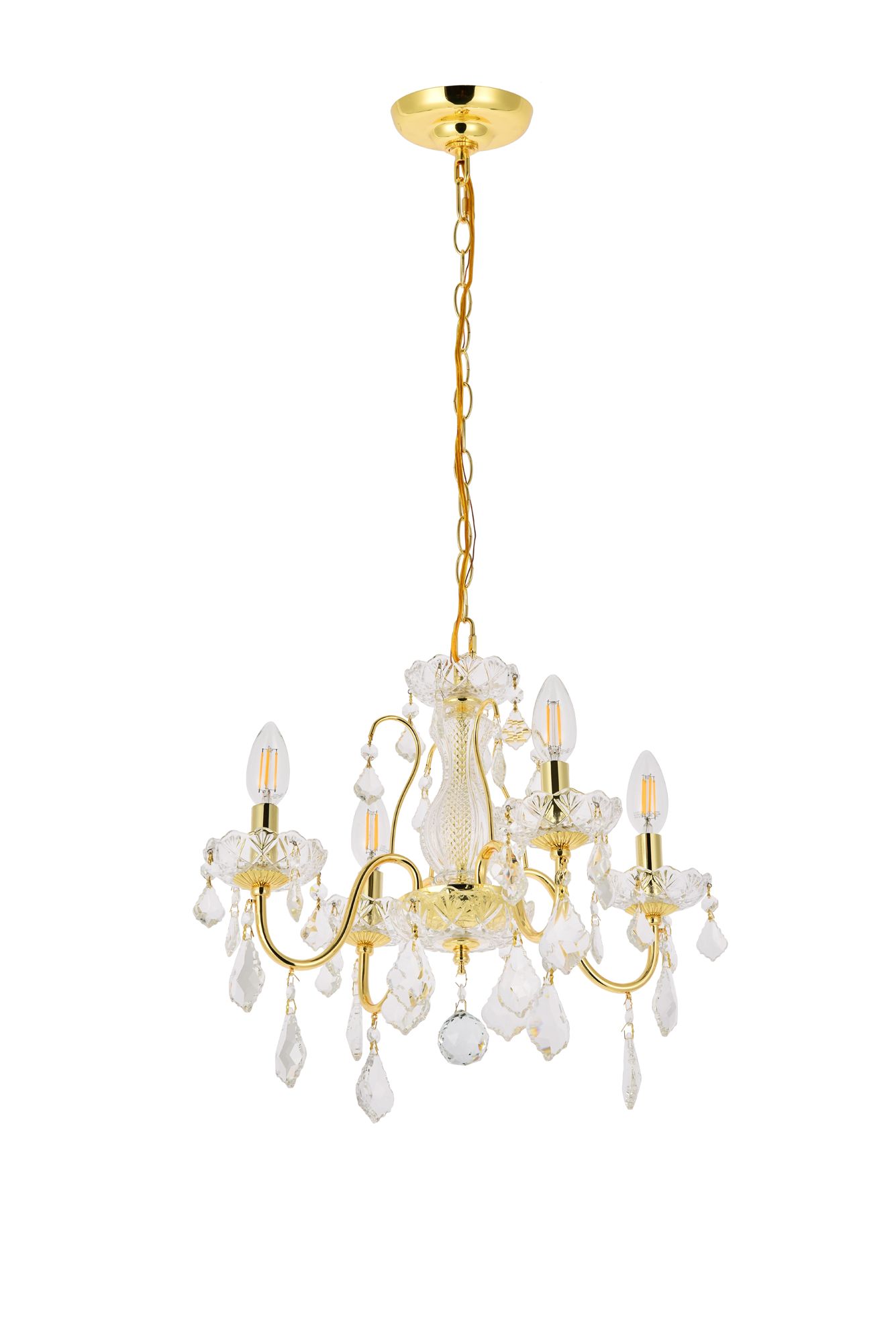 St. Francis 4 Lt Gold Pendant Clear in scene