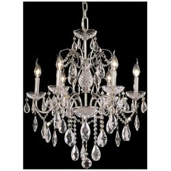 St. Francis 6 Lt Chrome Chandelier Clear