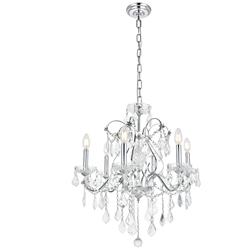 St. Francis 6 Lt Chrome Chandelier Clear