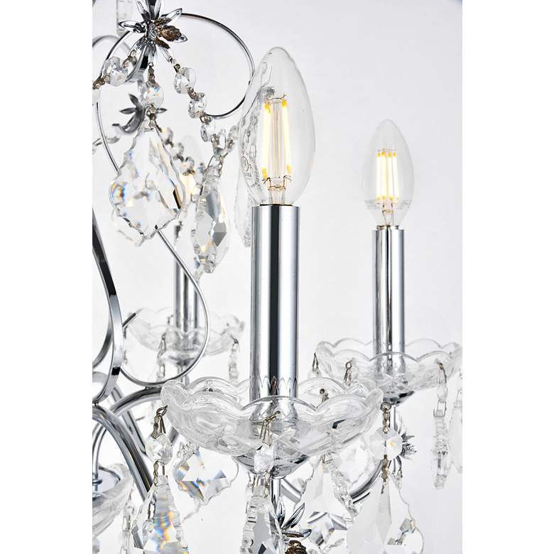 Image 4 St. Francis 6 Lt Chrome Chandelier Clear more views
