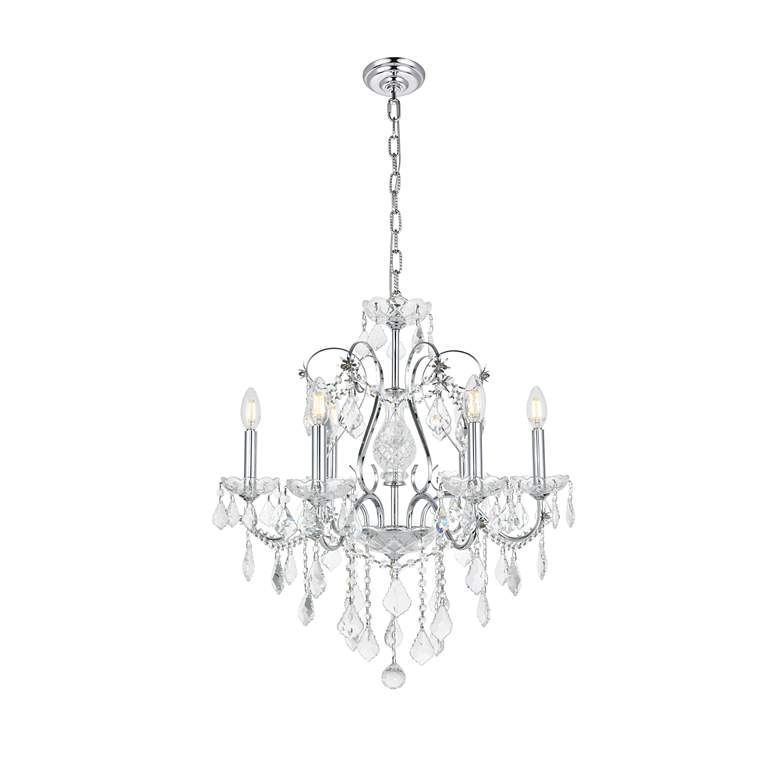 Image 6 St. Francis 6 Lt Chrome Chandelier Clear more views