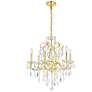 St. Francis 6 Lt Gold Chandelier Clear