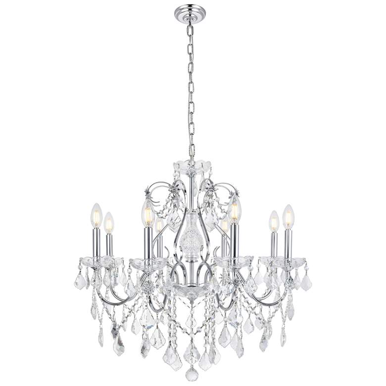 Image 1 St. Francis 8 Lt Chrome Chandelier Clear