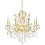 St. Francis 8 Lt Gold Chandelier Clear