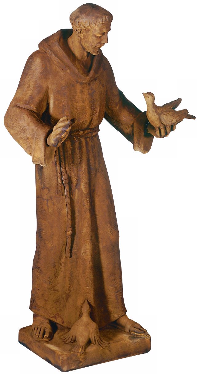 St. Francis With Birds Figurine Studio Collection By shops Veronese Collection