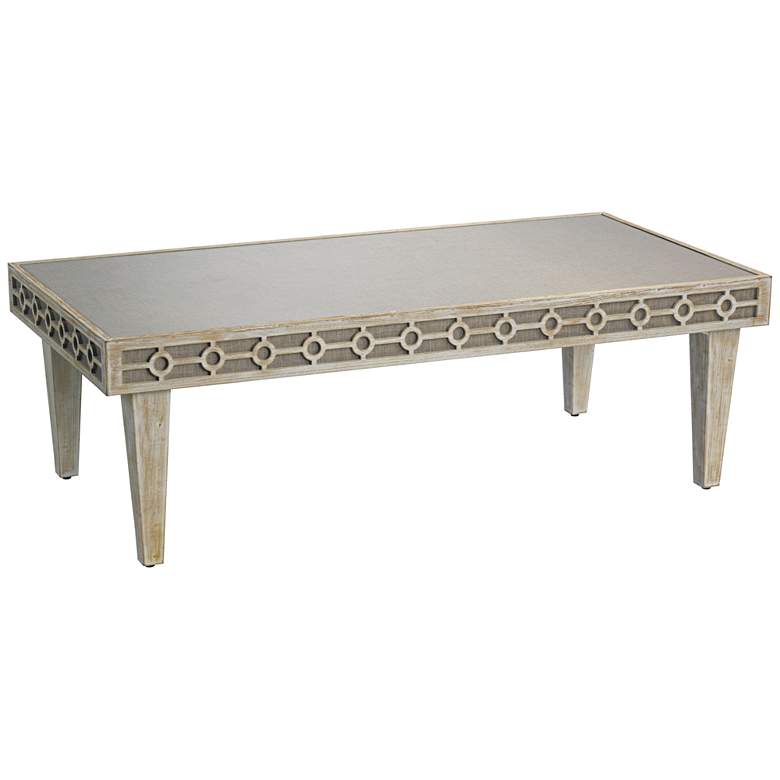 Image 1 St. John 54 3/4 inch Wide Linen Washed Oak Coffee Table