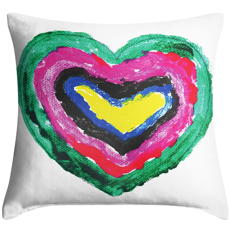 Image 1 St. Jude Power Hearts 18 inch Square Throw Pillow