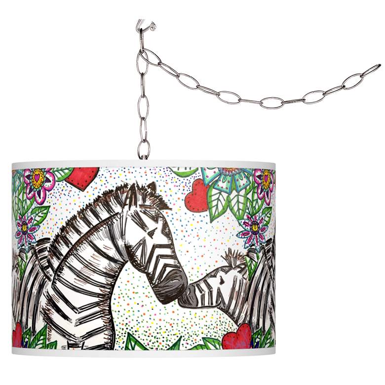 Image 1 St. Jude Zebra Love Plug-In Swag Pendant