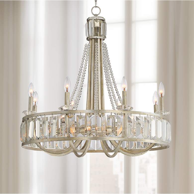 Image 1 St. Luciana 29" Wide Silver 16-Light Crystal Chandelier