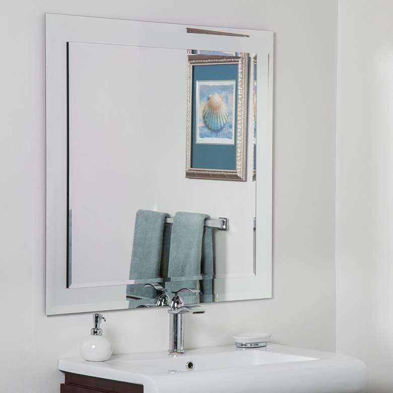 Image 1 St. Petersburg 35" Square Frameless Bathroom Wall Mirror
