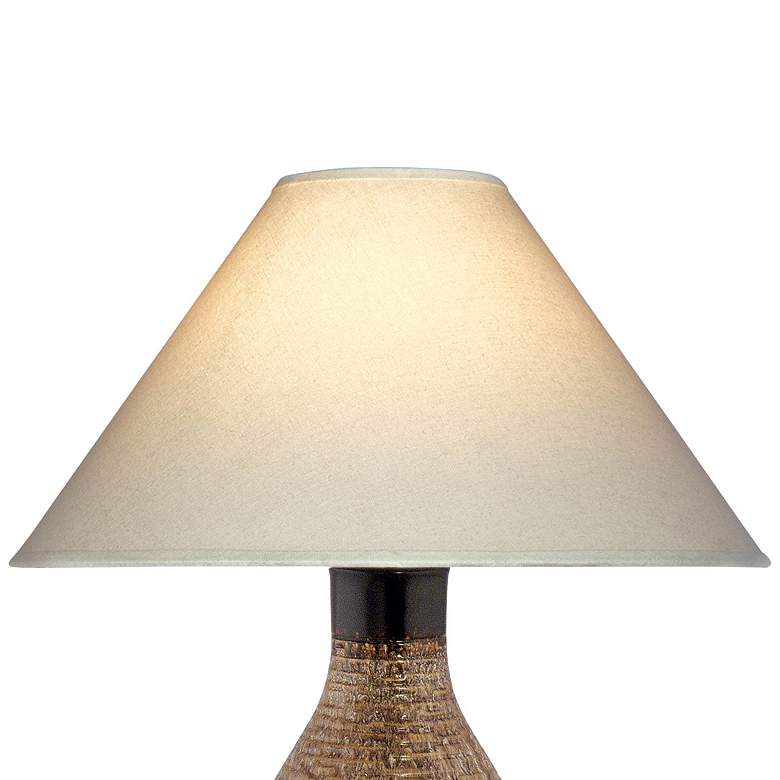 Image 2 St. Tropez 31 inch Taupe Brown Vase Hydrocal Table Lamp with LED Bulb more views